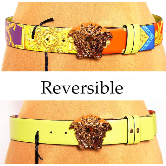 sz 80/85/90/105 NEW $595 VERSACE Men HERITAGE BAROQUE Reversible MEDUSA Logo BELT