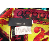 NEW $575 VERSACE Runway Heart Print SHEER SILK CHIFFON Baroque Border Big SCARF