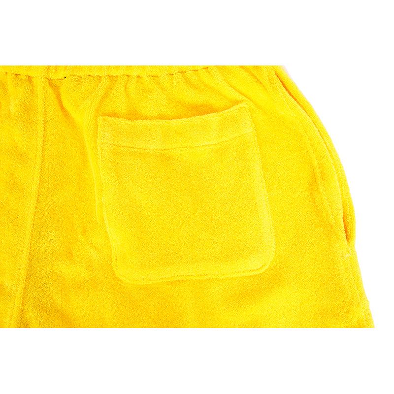3 US XS NEW $550 VERSACE Men's Yellow TERRY CLOTH Royalty Baroque SWIM SHORTS