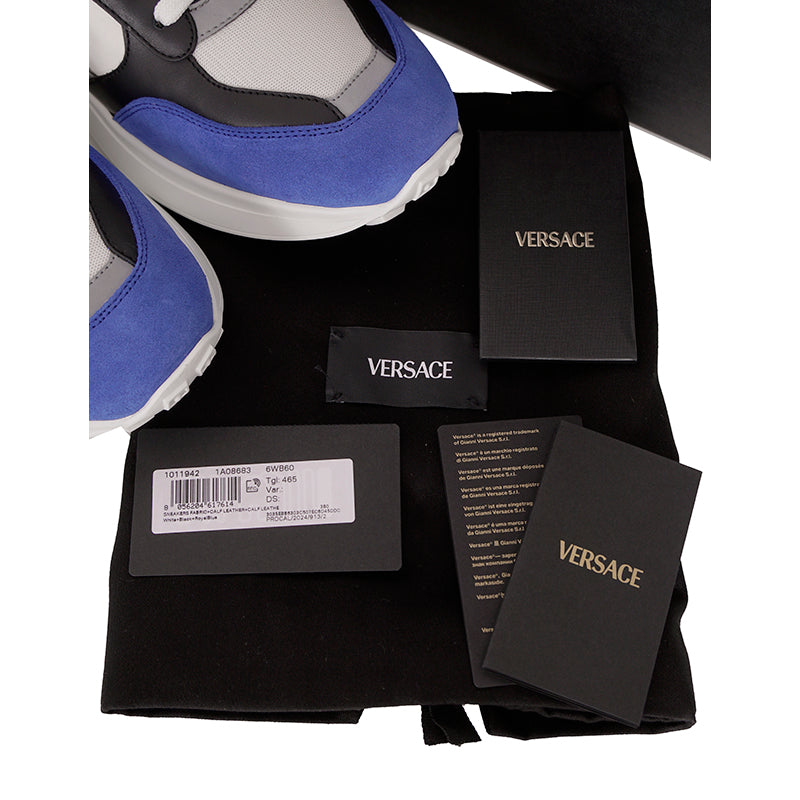 46.5 NEW $850 VERSACE Men's Color Block MEDUSA LOGO Low Top SNEAKERS 13.5 NIB