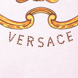 sz XS/3XL NEW $900 VERSACE Men's White MEDUSA CRYSTAL BAROQUE LOGO Crew Neck T-SHIRT