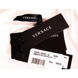 sz XS/3XL NEW $900 VERSACE Men's White MEDUSA CRYSTAL BAROQUE LOGO Crew Neck T-SHIRT
