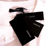 sz XS/3XL NEW $900 VERSACE Men's White MEDUSA CRYSTAL BAROQUE LOGO Crew Neck T-SHIRT