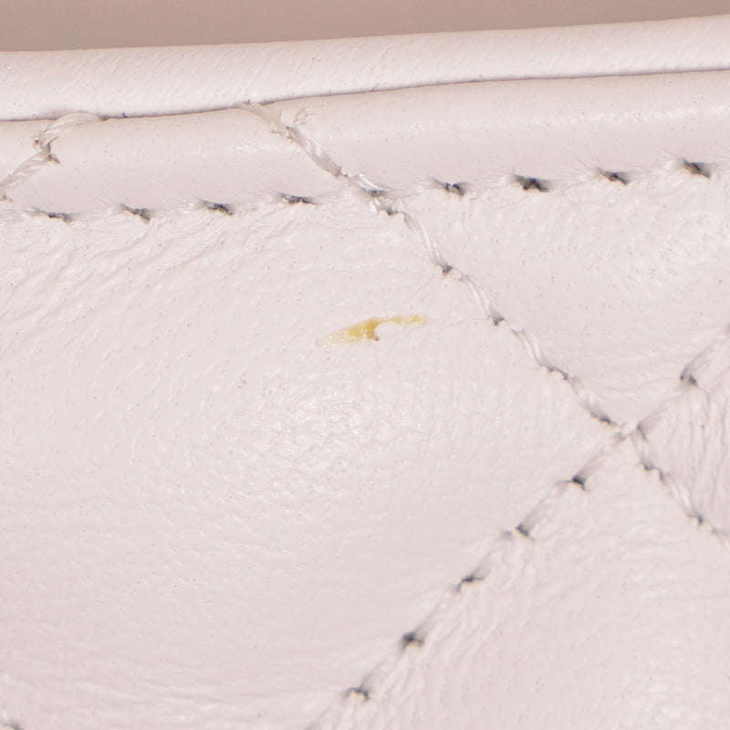 NEW $1800 VERSACE TRIBUTE White Quilted Lamb Leather GOLD MEDUSA HEAD Tote BAG