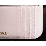 NEW $495 VERSACE White Quilted Leather MEDUSA LOGO Card CASE WALLET KEY CHAIN