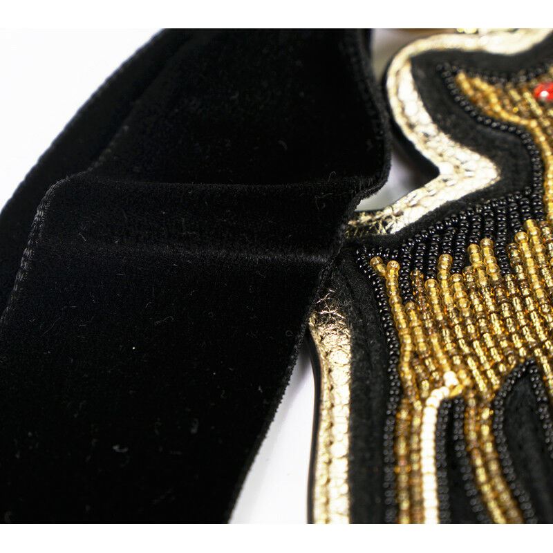 NEW $525 MIU MIU Beaded Embellished DEER & Black Velvet BOW Bag KEYCHAIN TRICK