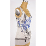 40 NEW $2,045 ROBERTO CAVALLI Ivory FLORAL BAROQUE CARDIGAN & TOP Knit TWIN SET