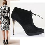 38.5 NEW $895 BURBERRY PRORSUM Black Suede English Icons Tanfield 110 ANKLE BOOTS
