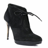 38.5 NEW $895 BURBERRY PRORSUM Black Suede English Icons Tanfield 110 ANKLE BOOTS
