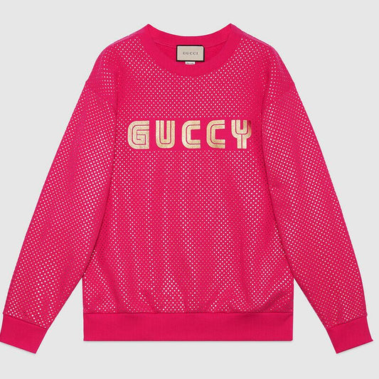 sz XS NEW $1300 GUCCI Pink GOLD GUCCY SEGA Print Stars Womans SWEATSHIRT TOP NWT