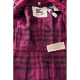 sz M NEW $1095 BURBERRY LONDON Magenta PEPLUM Ribbed Quilted Sedgeford JACKET