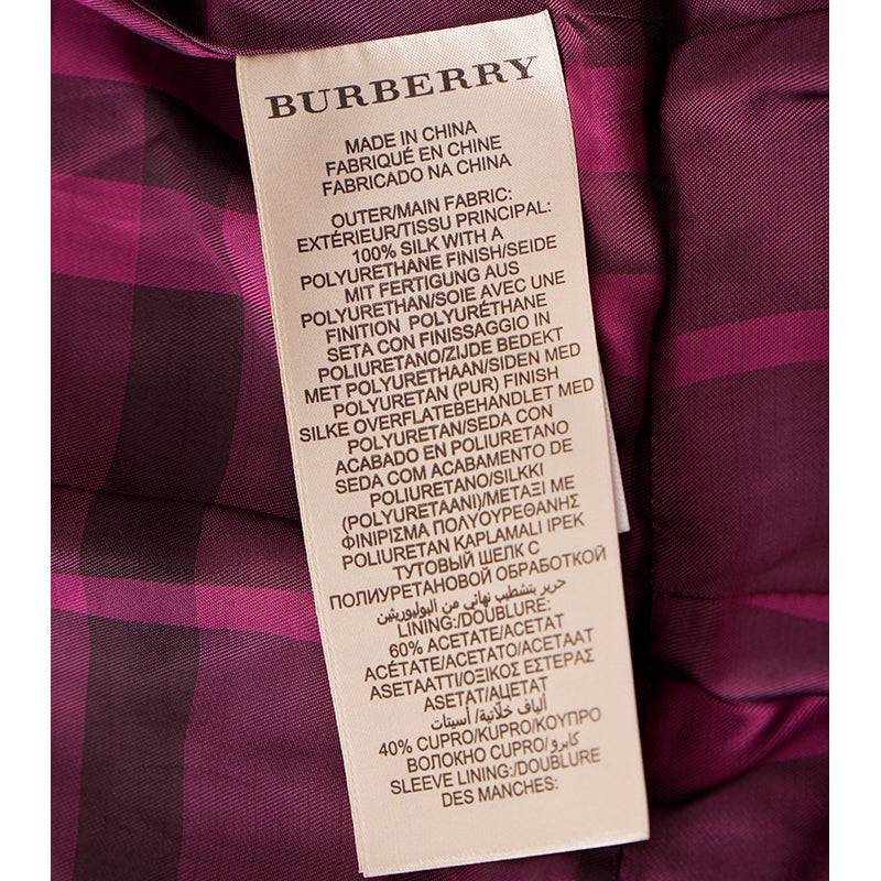 sz M NEW $1095 BURBERRY LONDON Magenta PEPLUM Ribbed Quilted Sedgeford JACKET