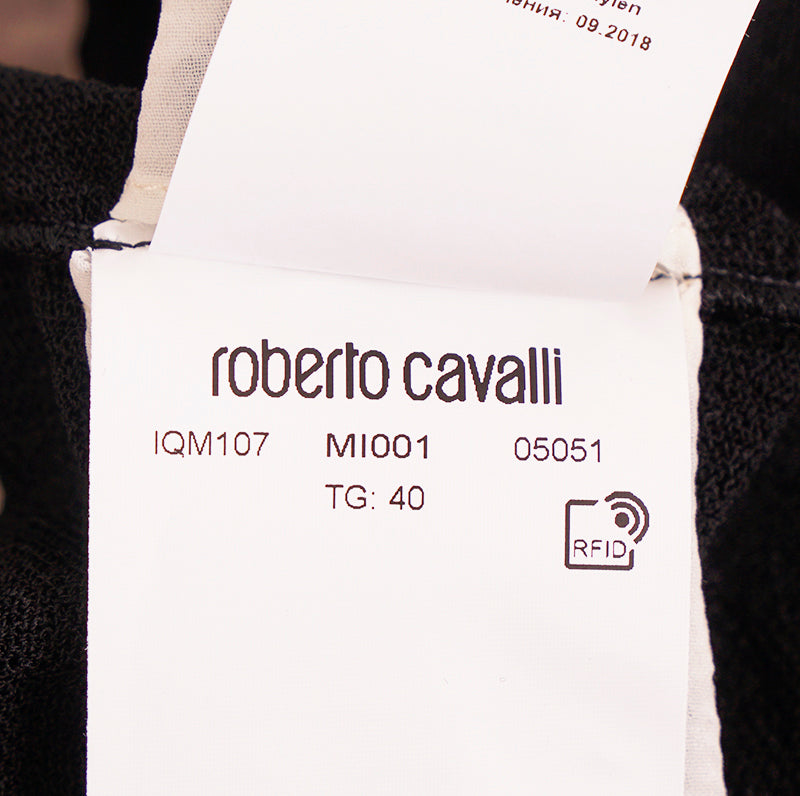 40 NEW $2575 ROBERTO CAVALLI Black STAPELIA LACE Nude Lining WRAP COCKTAIL DRESS