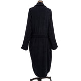 L/XL NEW $395 ROBERTO CAVALLI Unisex Black Terry Cotton LOGO BATH Dressing ROBE