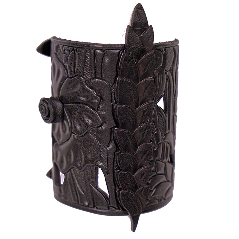 NEW $1,050 CHRISTIAN DIOR RUNWAY Double Buckle Black LEATHER CUFF BRACELET NWT