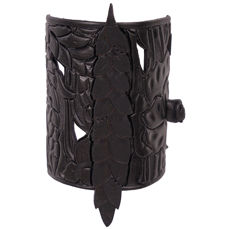 NEW $1,050 CHRISTIAN DIOR RUNWAY Double Buckle Black LEATHER CUFF BRACELET NWT