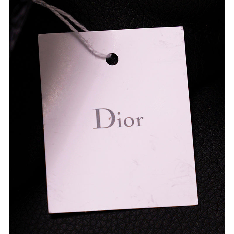 NEW $1,050 CHRISTIAN DIOR RUNWAY Double Buckle Black LEATHER CUFF BRACELET NWT