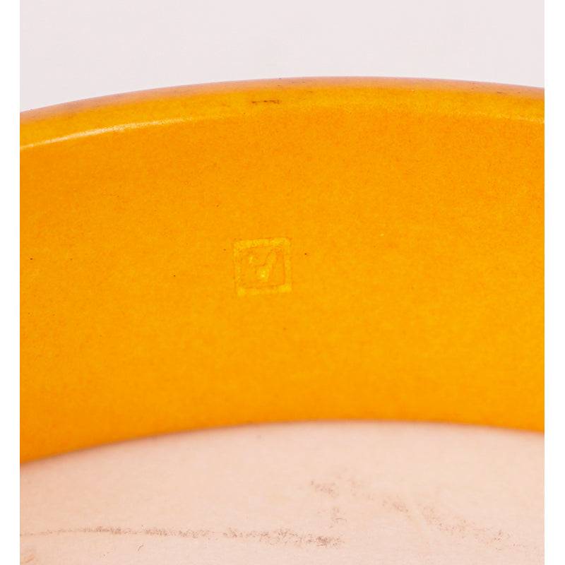 S NEW $520 GUCCI RUNWAY Aged Yellow CHINESE DRAGON Carved Resin Bangle BRACELET
