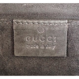 NEW $1100 GUCCI RUNWAY GG1973 Black Satin PATENT PIPING Evening LARGE Clutch BAG
