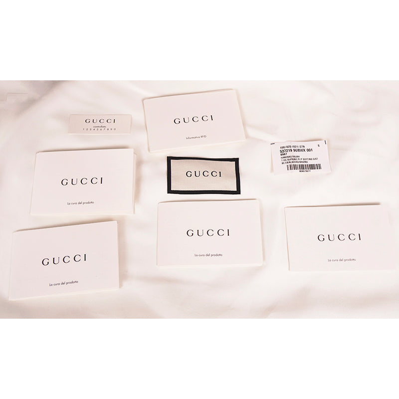 NEW $2800 GUCCI Supreme GG Canvas RAJAH TIGER Chain Strap LARGE TOTE BAG & POUCH
