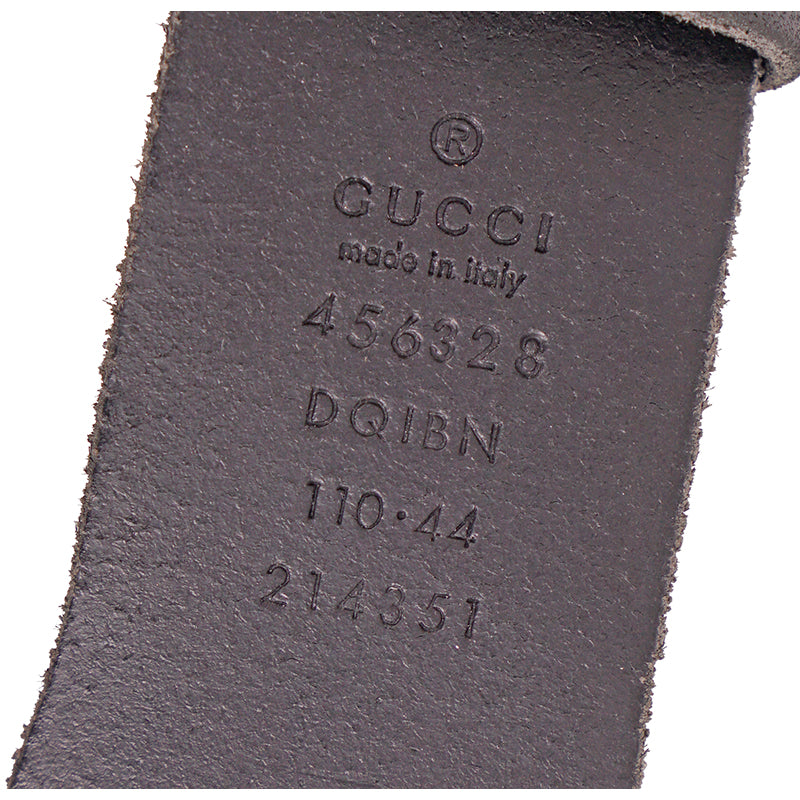 sz 110/44 NEW $550 GUCCI Men's DIONYSUS BUCKLE Black Braided RUGGED Leather BELT