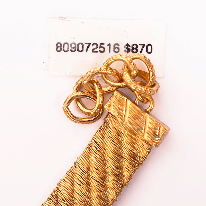NEW $870 GUCCI Lion Head Metallic Gold MARMONT GG LOGO Cuff BRACELET NIB NWT