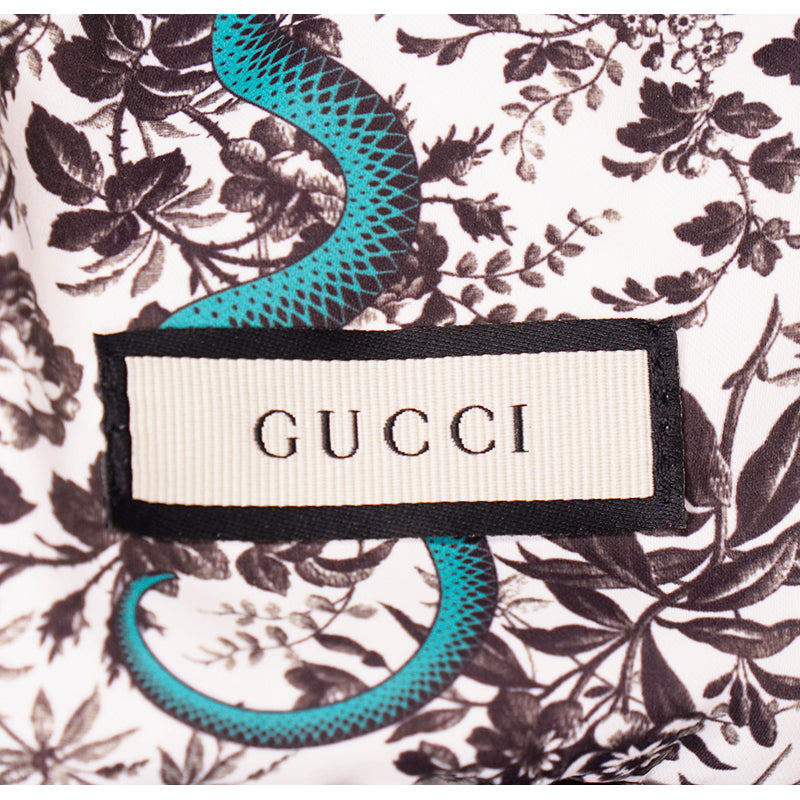 NEW $1620 GUCCI Sterling Silver GG LOGO TIGER HEAD PIN Red Crystal BRACELET NIB