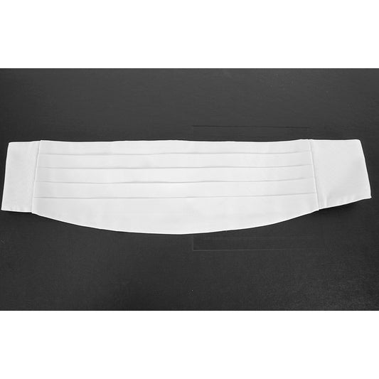 sz L/XL NEW $350 GUCCI Men's White Silk Faille Classic TUXEDO BELT CUMMERBUND