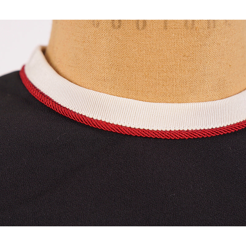sz 38 NEW $1200 GUCCI RUWNAY Black STRETCH CADY Retro Mod TUNIC TOP / MINI DRESS