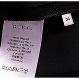 sz 38 NEW $1200 GUCCI RUWNAY Black STRETCH CADY Retro Mod TUNIC TOP / MINI DRESS