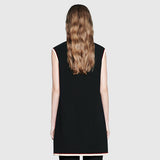 sz 38 NEW $1200 GUCCI RUWNAY Black STRETCH CADY Retro Mod TUNIC TOP / MINI DRESS