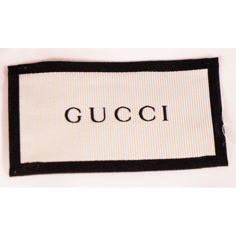 M NEW $450 GUCCI Pink Equestrian STIRRUPS LOGO PRINT Classic SILK TWILL HEADBAND