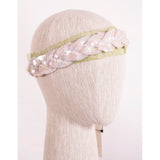 NEW $750 GUCCI Ivory White IRIDESCENT SEQUIN Punzil Embellished Braided HEADBAND