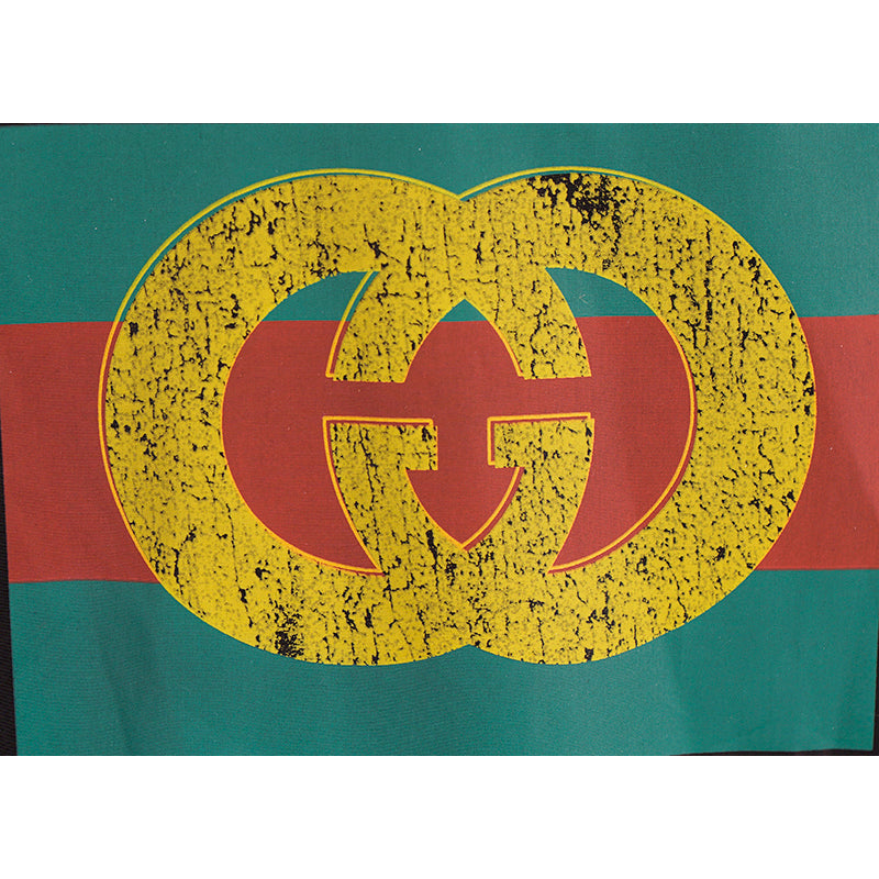 sz 52 NEW $1500 GUCCI Men's Black VINTAGE 80'S GG LOGO Nylon WINDBREAKER JACKET