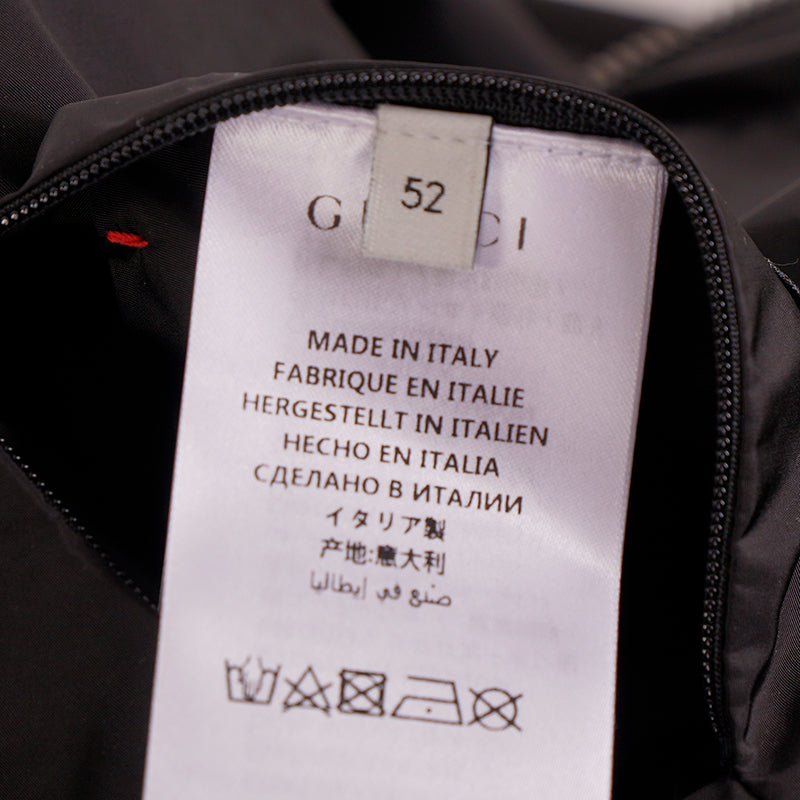 sz 52 NEW $1500 GUCCI Men's Black VINTAGE 80'S GG LOGO Nylon WINDBREAKER JACKET