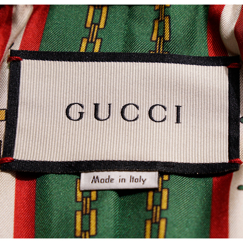 38 NEW $2,700 GUCCI Runway Black Cady BLAZER JACKET - Archival GG LOGO LINING