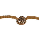 NEW $980 GUCCI Lion Head Metallic Gold MARMONT GG LOGO Choker NECKLACE NIB NWT