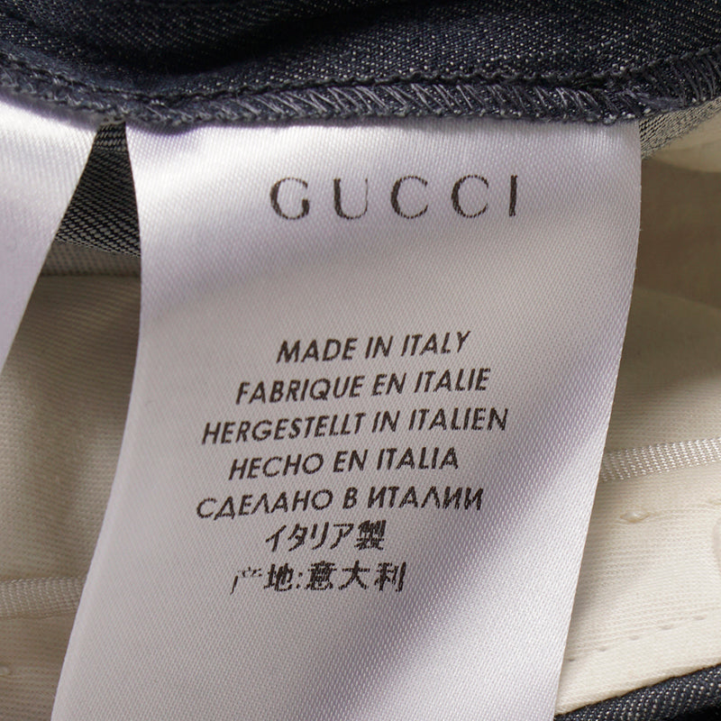 sz 40 NEW $795 GUCCI Blue Washed Light Cotton STRAIGHT LEG TROUSER Pants JEANS 4