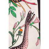 sz 40 NEW $1,300 GUCCI Ivory FLORA & Pink SNAKE PRINT Silk TROUSERS PANTS NWT