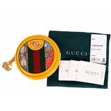NEW $490 GUCCI Tan GG Supreme Canvas Ophidia GG FLORA COIN PURSE Round WALLET