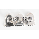 sz M NEW $500 GUCCI Unisex Sterling Silver GG GHOST Collab DOUBLE FINGER RING