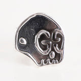 NEW $390 GUCCI Unisex Aged Sterling Silver GG Ghost Skull Collaboration RING