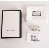 sz M NEW $500 GUCCI Unisex Sterling Silver GG GHOST Collab DOUBLE FINGER RING