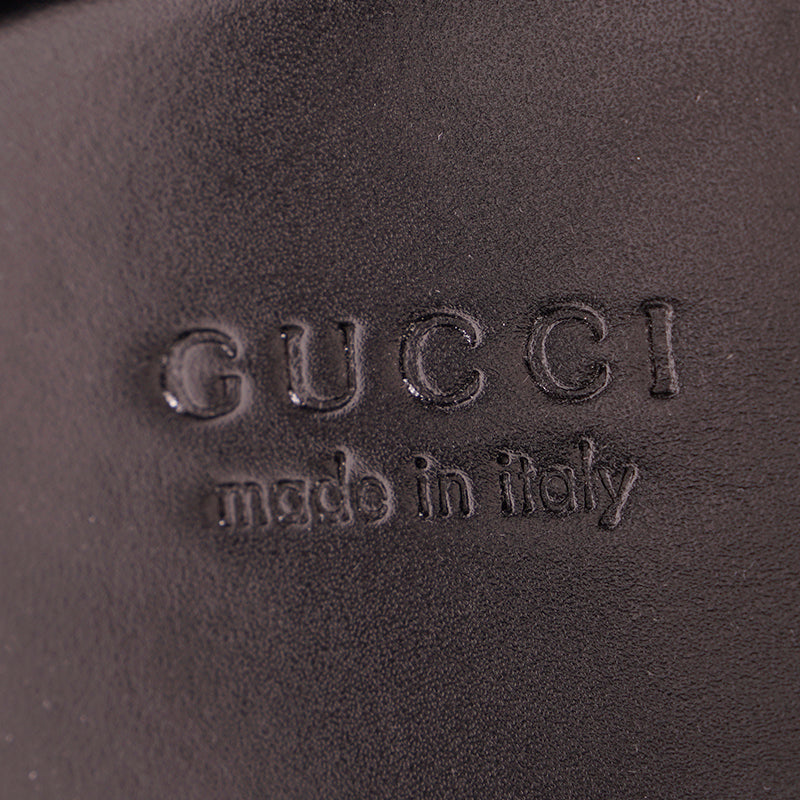 9G 9.5 US NEW $845 GUCCI Men's GREEN RED WEB LOGO Leather Trim Rubber SANDALS