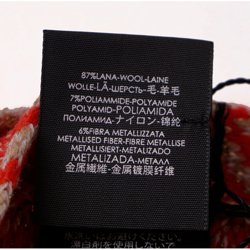 NEW $415 GUCCI Red and Gold GG Stripe JACQUARD Wool Long Fall Winter SCARF