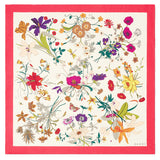 NEW $495 GUCCI Ivory GOTHIC FLORA Multi-Color Floral Print Silk Twill 90cm SCARF
