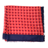 NEW $540 GUCCI Red Navy GG HEARTS STARS Dimmher Cover-Up OVERSIZE SHAWL SCARF