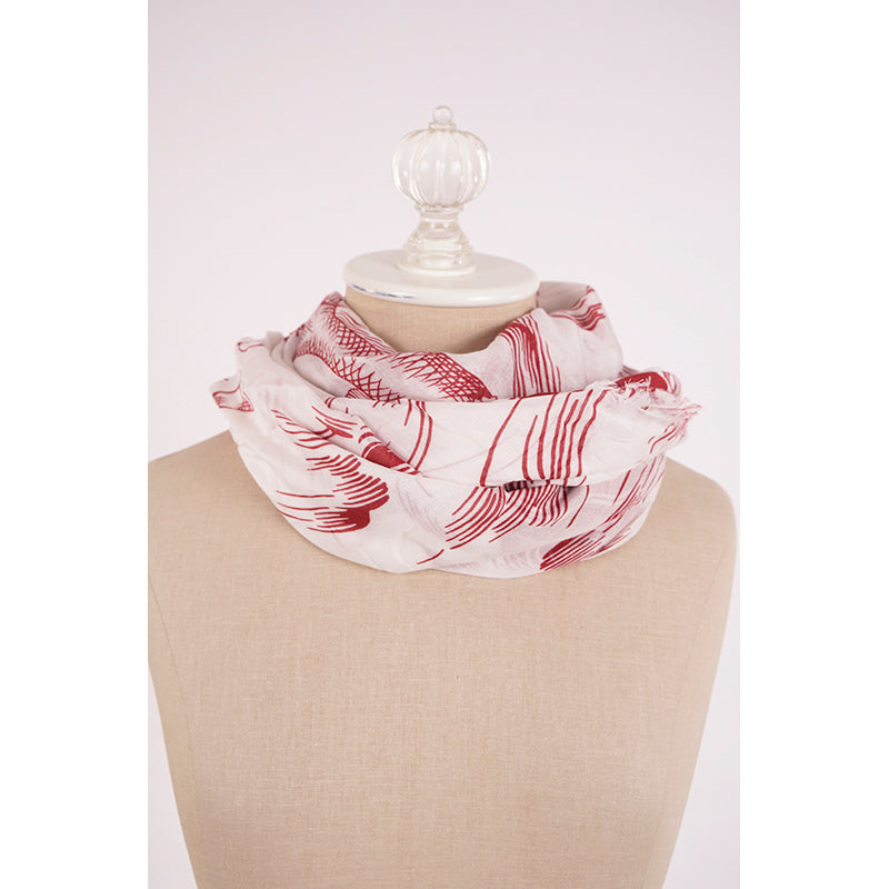 NEW $840 GUCCI Off-White Ivory Red Sea Storm DONALD DUCK PIRATE Silk Modal SCARF