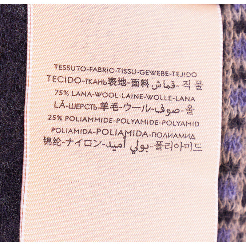 sz S NEW $195 GUCCI Men’s Wool Grey Blue Pattern INTERLOCKING LOGO GG Tall SOCKS