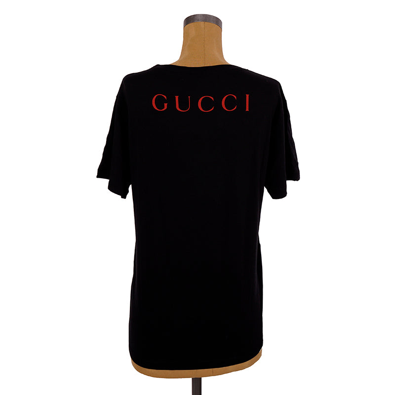 GUCCI XS Tシャツ Gucci Cotton Jersey T-Shirt With Patch 'Black' 774347-XJGA8-1043